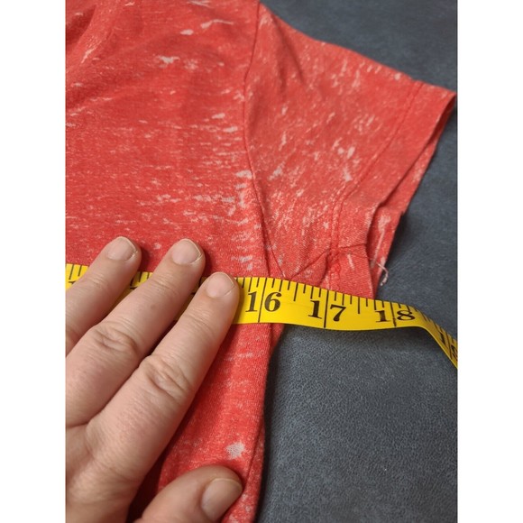 Detroit Tigers Majestic Women's Red V-Neck Burnout T-Shirt Size M - Picture 5 of 6